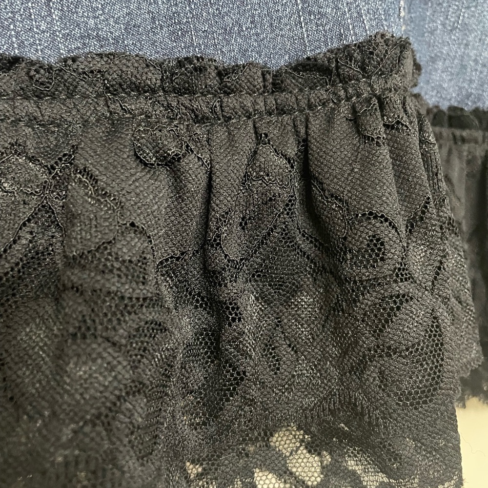Forever 21 Blue and Black Ruffled Mini Skirt - Picture 3 of 7
